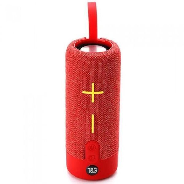 Портативна Bluetooth колонка TG619C FM-радіо USB/TF з ремінцем, гучна блютуз колонка. Колір: червоний 00017216 фото
