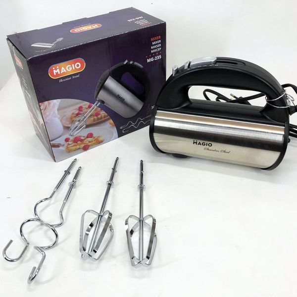 Миксер MAGIO MG-235, лучший ручной миксер, миксер для взбивания, миксер блендер ручной, миксер для кухни 00018971 фото