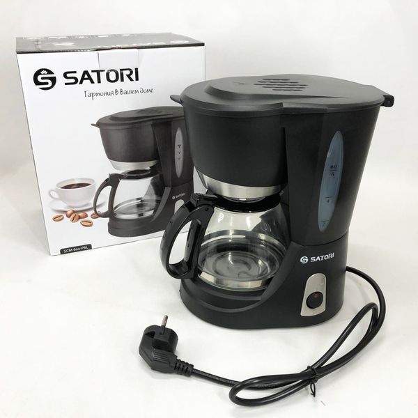 Кофеварка капельная Satori SCM-600-PBL, 650 Вт, Маленькая кофемашина для дома, Маленькая кофемашина 00018988 фото