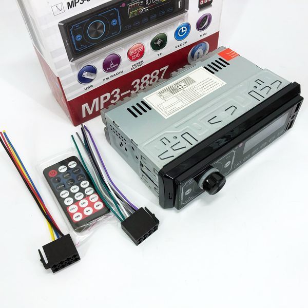 Автомагнітола MP3 3887 ISO 1DIN сенсорний дисплей LED/LCD, Автомобільна магнітола 1din штатна 00016827 фото