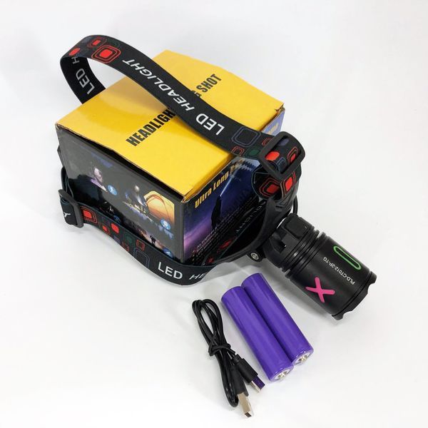 Фонарь налобный NIGHT VISION FLUORESCENCE CT012-P-TG, Фонарь аккумуляторный для рыбалки, Головной фонарик 00022956 фото
