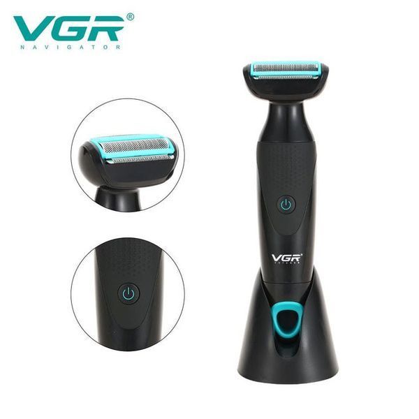 Акумуляторна електробритва для стрижки VGR V-601 від USB бритва електрична з професійною насадками 00014499 фото