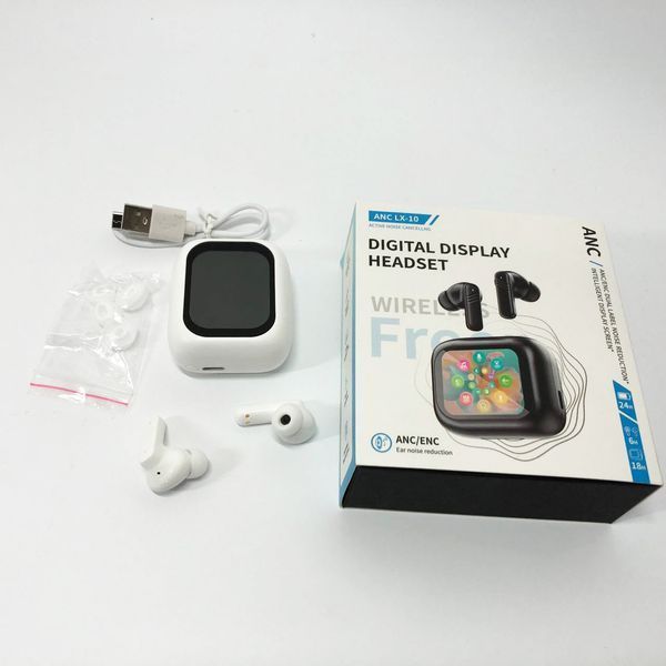 Навушники бездротові LX-10 TWS Earbuds з LED дисплеєм, Bluetooth гарнітури, Вакуумні навушники. Колір: білий 00023822 фото
