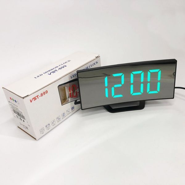 Годинник настільний VST-899-4 USB з зеленим циферблатом, Електронний настільний годинник light 00013298 фото