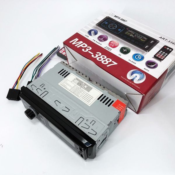 Автомагнітола MP3 3887 ISO 1DIN сенсорний дисплей LED/LCD, Автомобільна магнітола 1din штатна 00016827 фото