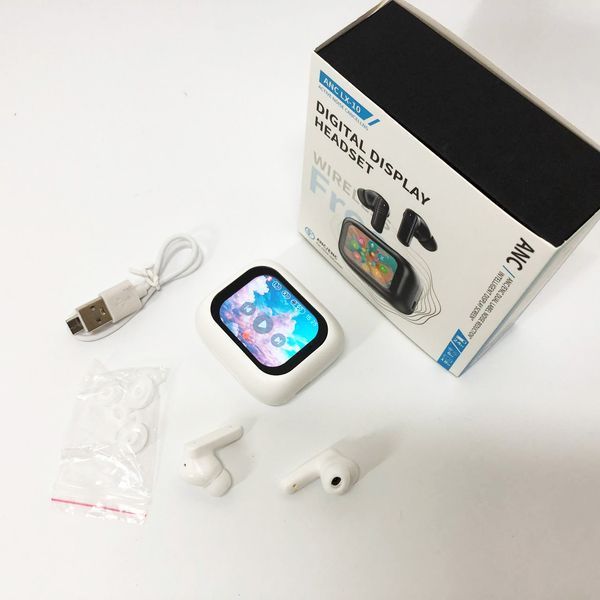 Навушники бездротові LX-10 TWS Earbuds з LED дисплеєм, Bluetooth гарнітури, Вакуумні навушники. Колір: білий 00023822 фото