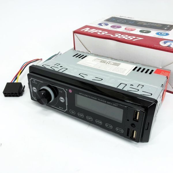 Автомагнітола MP3 3887 ISO 1DIN сенсорний дисплей LED/LCD, Автомобільна магнітола 1din штатна 00016827 фото