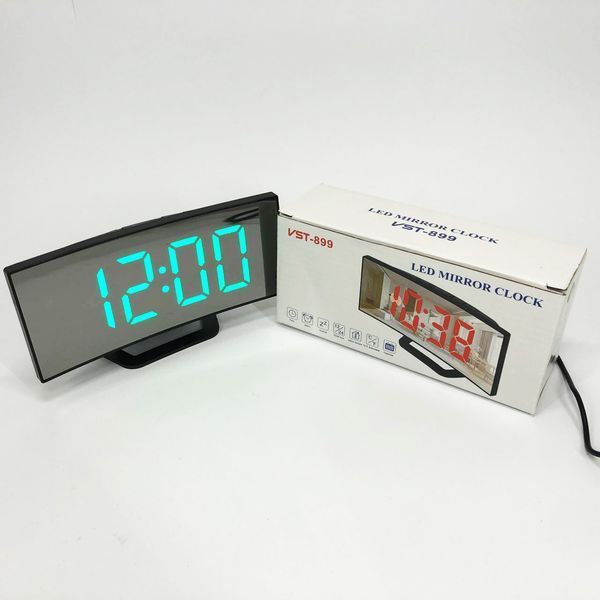 Годинник настільний VST-899-4 USB з зеленим циферблатом, Електронний настільний годинник light 00013298 фото