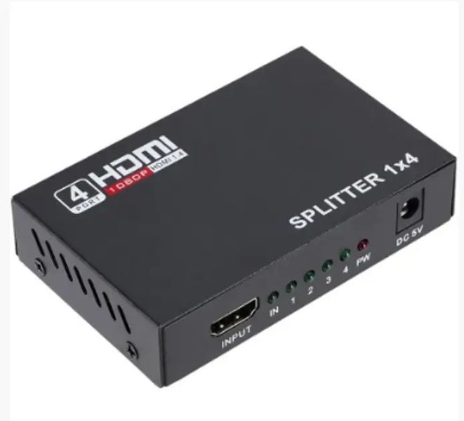 HDMI розгалужувач на 4 порти HDMI SPLITTER 1 in 4 / Чорний 00017583 фото