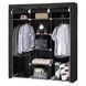 Шкаф тканевый 3 секции складной с каркасом STORAGE WARDROBE 175 х 130 х 45 см. Цвет: черный 00013426 фото 1