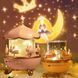 Детский ночник проектор звездного неба Bluetooth Fairy Tale E11 аккумуляторный светильник карусель 6 сменных картинок с LED подсветкой и музыкой 00016005 фото 4