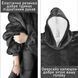 Толстовка плед з капюшоном і рукавами Huggle Hoodie оверсайз. Колір: сірий 00015824 фото 4