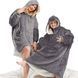 Толстовка плед з капюшоном і рукавами Huggle Hoodie оверсайз. Колір: сірий 00015824 фото 1