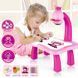 Розовый Детский стол проектор для рисования с подсветкой Projector Painting 24 Детали 00016030 фото 2