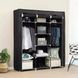Шкаф тканевый 3 секции складной с каркасом STORAGE WARDROBE 175 х 130 х 45 см. Цвет: черный 00013426 фото 5