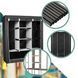 Шкаф тканевый 3 секции складной с каркасом STORAGE WARDROBE 175 х 130 х 45 см. Цвет: черный 00013426 фото 7