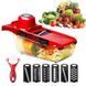 Овочерізка, тертка Mandoline Slicer 6 in 1 c контейнером, слайсер, тертка 00020442 фото 1