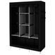 Шкаф тканевый 3 секции складной с каркасом STORAGE WARDROBE 175 х 130 х 45 см. Цвет: черный 00013426 фото 4