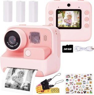 Фотокамера моментального друку дитяча Instant Print Camera, 1080P Video for kids 00016604 фото