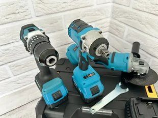 Набір інструментів 3 в 1 20V/4A Шуруповерт, Болгарка, Гайковерт 00022649 фото