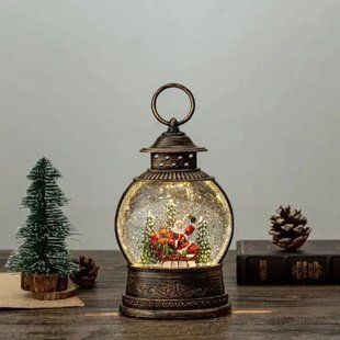 Дед мороз новогодний фонарь-ночник led/рождественский светильник винтажный фонарь xmas wdl-2103a sn27 00024527 фото