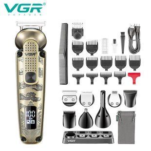Набор для стрижки VGR 8 в 1 V-103, 19 насадок, Машинка для стрижки для дома, Машинка для стрижки мужская 00015509 фото
