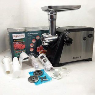 Мясорубка Rainberg RB-672 3000W электрическая с реверсом и соковыжималкой, мясорубка электрическая металл 00018659 фото