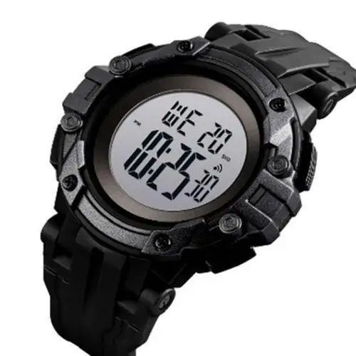 Часы наручные мужские SKMEI 1545BKWT BLACK-WHITE, водонепроницаемые мужские часы. Цвет: черный 00022046 фото