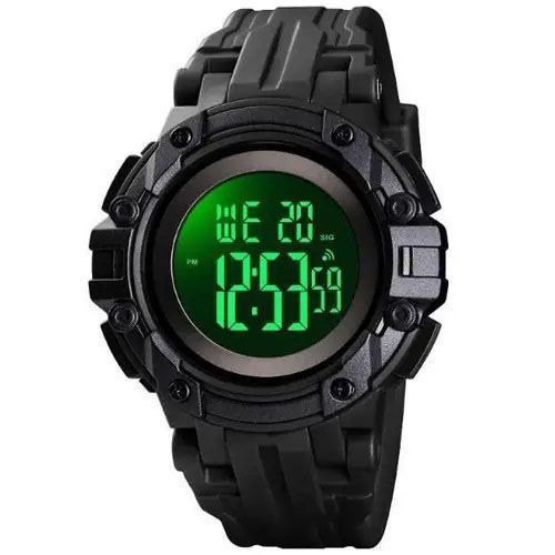 Часы наручные мужские SKMEI 1545BKWT BLACK-WHITE, водонепроницаемые мужские часы. Цвет: черный 00022046 фото