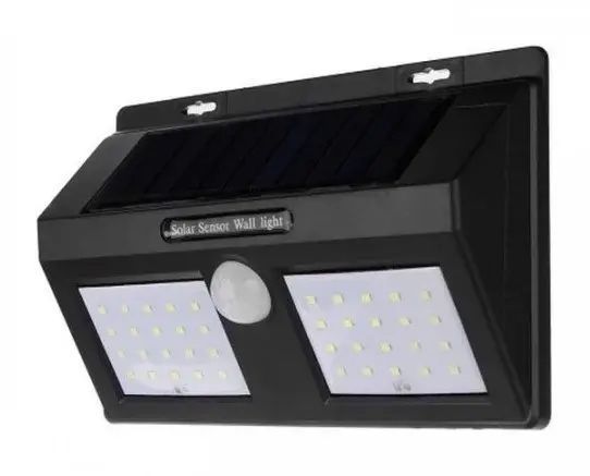 Двойной Светильник солнечная панель с датчиком движения Solar Sensor Wall Light 1626A 00013919 фото