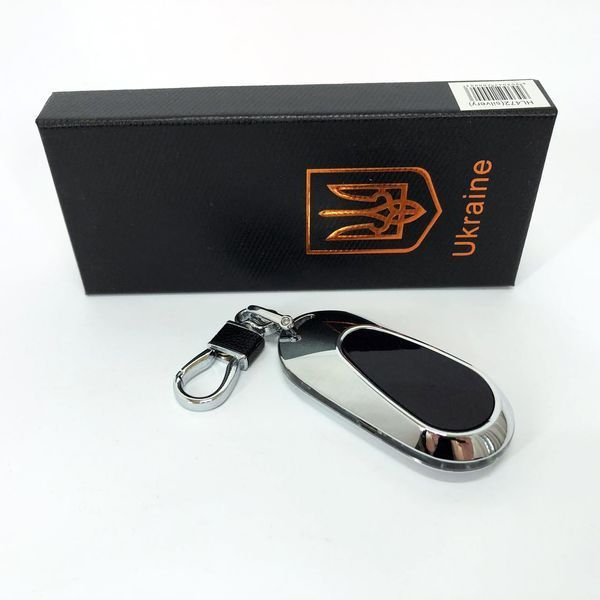 Електрична запальничка - брелок Україна з USB-зарядкою та підсвічуванням HL-472. Колір: срібло 00023545 фото