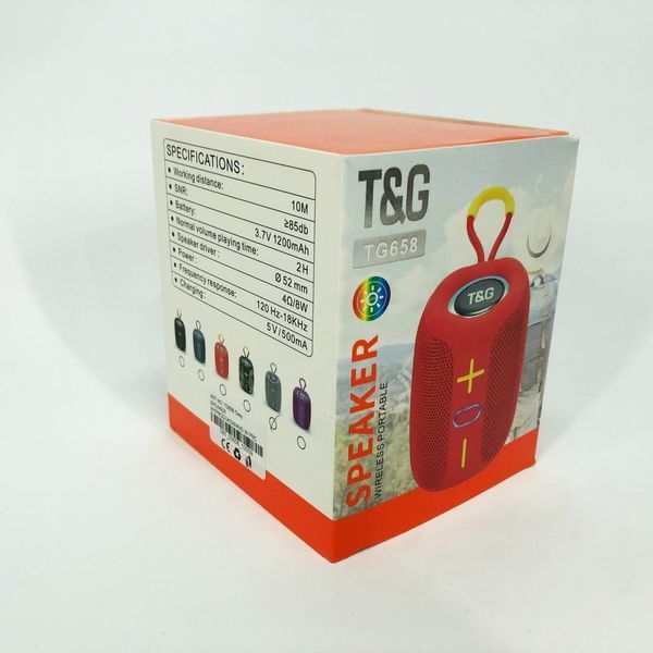 Портативная Bluetooth колонка TG658 8W с RGB подсветкой, Музыкальные колонки для улицы. Цвет: серый 00017247 фото