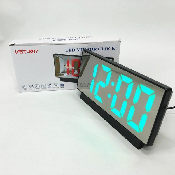 Электронные настольные LED часы от USB VST-897-4 с будильником и термометром 00013350 фото