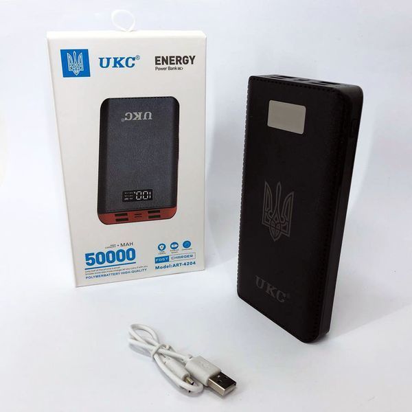 Акумулятор портативний павербанк POWER BANK UKC ART-4148/4204. 50000mah, 4USB, зовнішній акумулятор 00017284 фото
