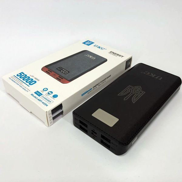 Акумулятор портативний павербанк POWER BANK UKC ART-4148/4204. 50000mah, 4USB, зовнішній акумулятор 00017284 фото