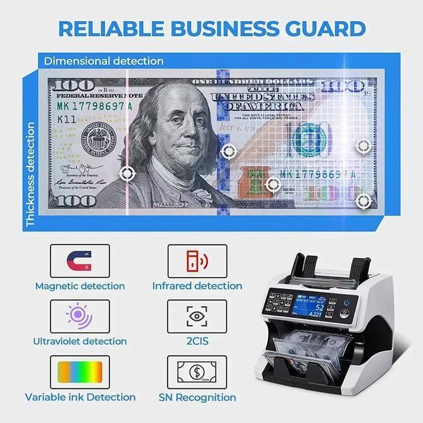 Рахункова машинка Bill Counter AL-920 із детектором фальшивих грошей та верхнім завантаженням 00017442 фото
