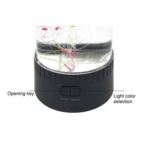 Лампа - нічник зі світлодіодними медузами ZmX LED Jellyfish Mood Lamp Приліжковий світлодіодний настільний 00022503 фото