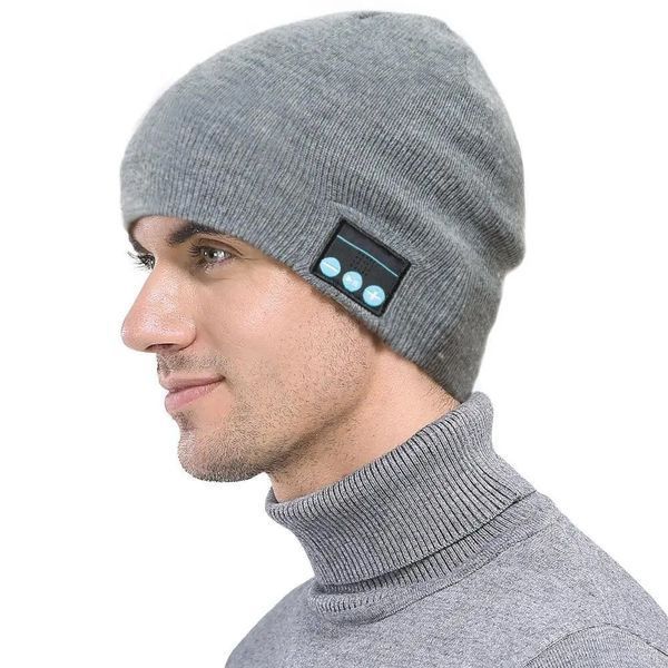 Портативная колонка ШАПКА с bluetooth наушниками SPS Hat BT True. Цвет: серый 00023867 фото