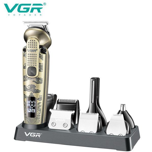 Набор для стрижки VGR 8 в 1 V-103, 19 насадок, Машинка для стрижки для дома, Машинка для стрижки мужская 00015509 фото