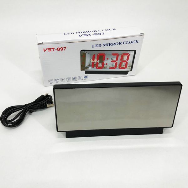 Электронные настольные LED часы от USB VST-897-4 с будильником и термометром 00013350 фото