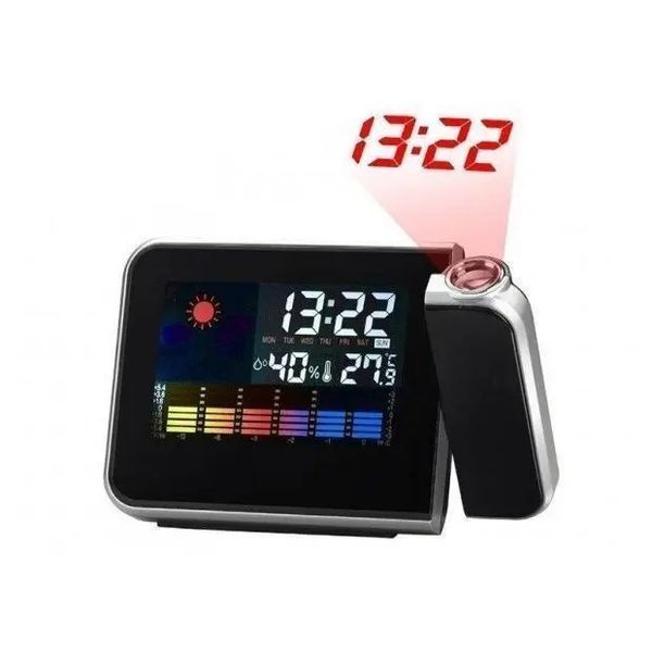 Часы / Метеостанция / Влагомер с проектором времени Color Screen Calendar 00022373 фото