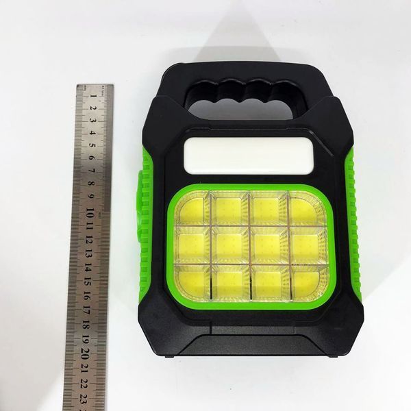 Ліхтар переносний JY-978D-LED+12COB, power bank, ліхтар світлодіодний прожектор. Колір: зелений 00023539 фото