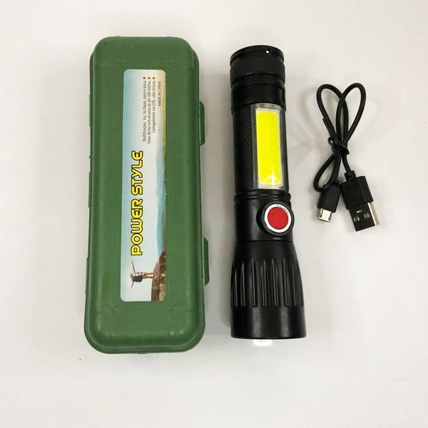 Фонарь ручной X-Balog BL-645S-XPE+COB, ЗУ microUSB, фонарик тактический аккумуляторный ручной 00023308 фото