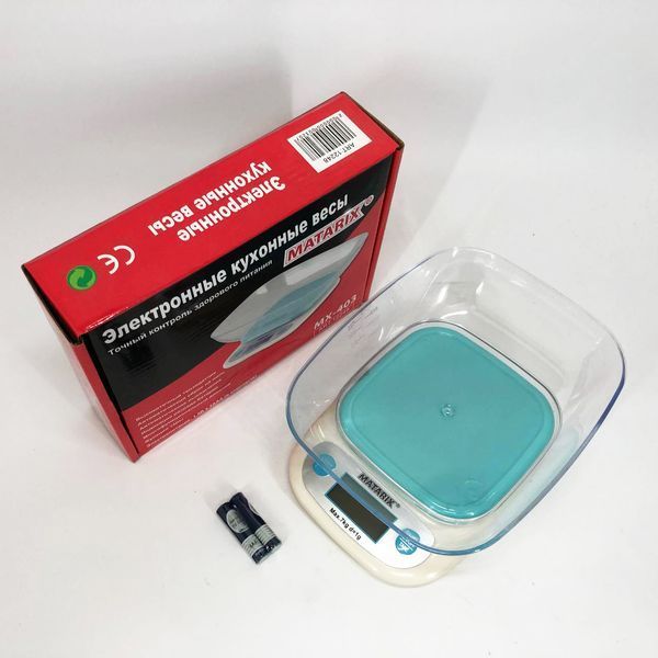 Весы кухонные MATARIX MX-403 от 1 грамма до 7кг, Кулинарные весы для взвешивания еды точные кухонные весы 00019082 фото