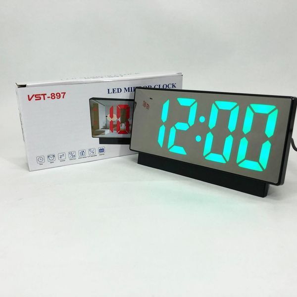 Электронные настольные LED часы от USB VST-897-4 с будильником и термометром 00013350 фото
