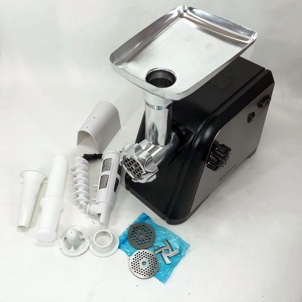 М'ясорубка Rainberg RB-672 3000W електрична з реверсом та соковижималкою, м'ясорубка електрична метал 00018659 фото