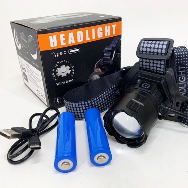 Фонарь налобный 8505 WHITE LASER LED PM10-4TG (White+Yellow+Blue+Red) 2x18650 00023520 фото