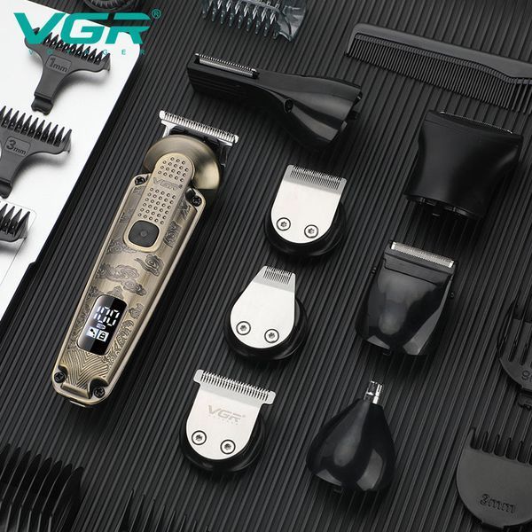 Набор для стрижки VGR 8 в 1 V-103, 19 насадок, Машинка для стрижки для дома, Машинка для стрижки мужская 00015509 фото