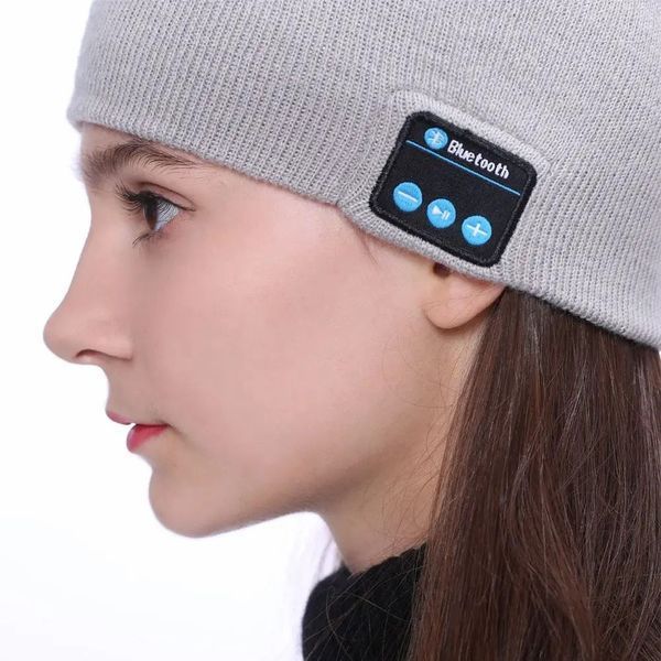 Портативная колонка ШАПКА с bluetooth наушниками SPS Hat BT True. Цвет: серый 00023867 фото