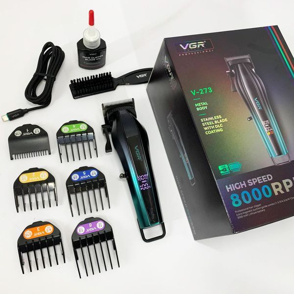 Акумуляторна машинка для стрижки vgr v-273 green 00014843 фото
